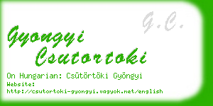gyongyi csutortoki business card