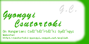 gyongyi csutortoki business card